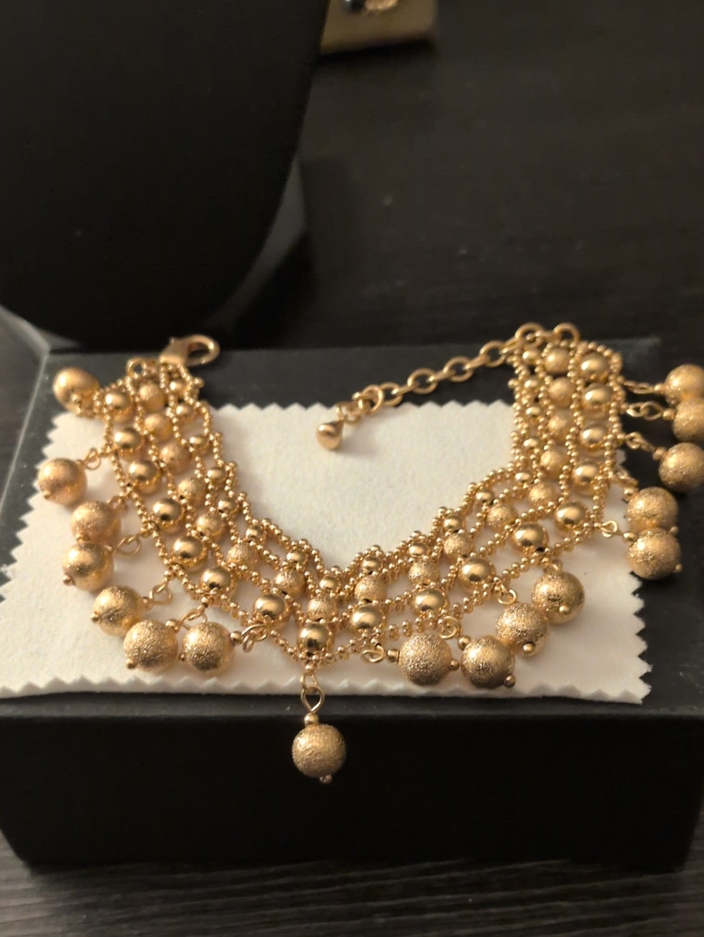 Gold Multi-Strand Beaded Bracelet - Elegant Women's Jewelry